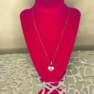 Sterling Silver heart + Key chain